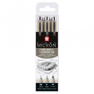 Fineliners Pigma Micron résistant aux archives - 3 stylos (005, 01, PN) Fineliners Pigma Micron résistant aux archives - 3 stylos (005, 01, PN)