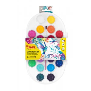 Coffret aquarelle - Jovi - 22 gâteaux de couleurs + 1 pinceau Coffret aquarelle - Jovi - 22 gâteaux de couleurs + 1 pinceau