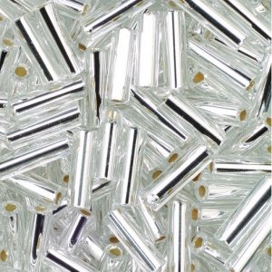 Perles tige 6,8 x 2,2 mm - argent 13 g doublé argent Perles tige 6,8 x 2,2 mm - argent 13 g doublé argent
