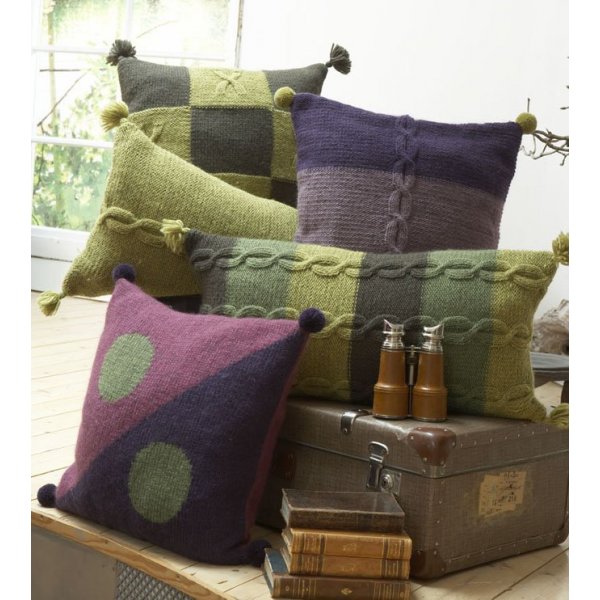Patrons tricot - Coussins tricots en diffrents formats