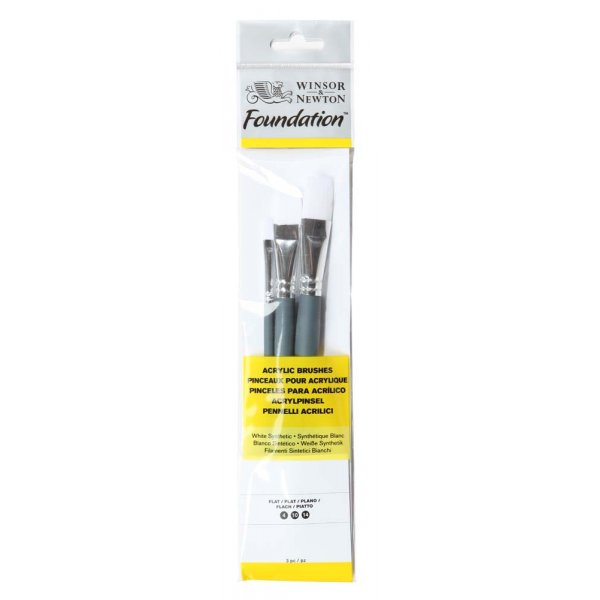 Ensemble de pinceaux synthtiques W&N Foundation Acrylique - No. 2