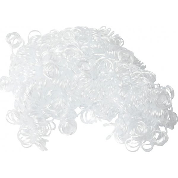 Cheveux de poupe boucls - blanc - 15 g