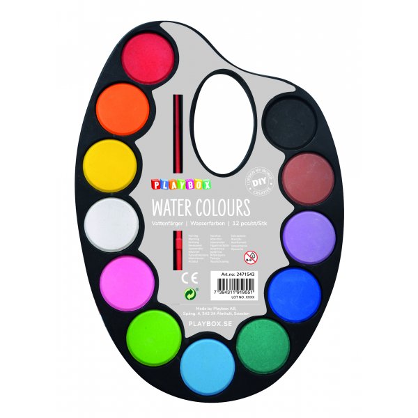 Palette d'aquarelles 12 couleurs Palette d'aquarelles 12 couleurs