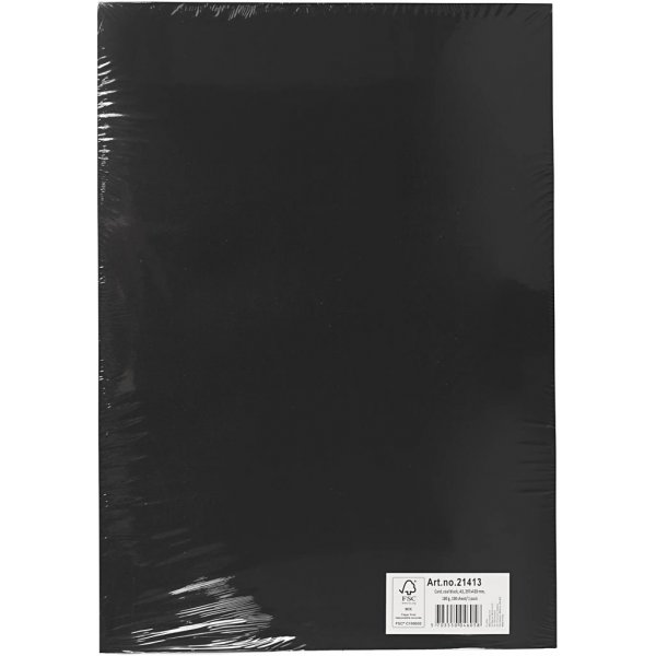 Carton coloré - noir - A3 - 180 g - 100 feuilles Carton coloré - noir - A3 - 180 g - 100 feuilles