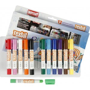 Peinture textile Playcolor - couleurs mélangées - 12 pcs Peinture textile Playcolor - couleurs mélangées - 12 pcs
