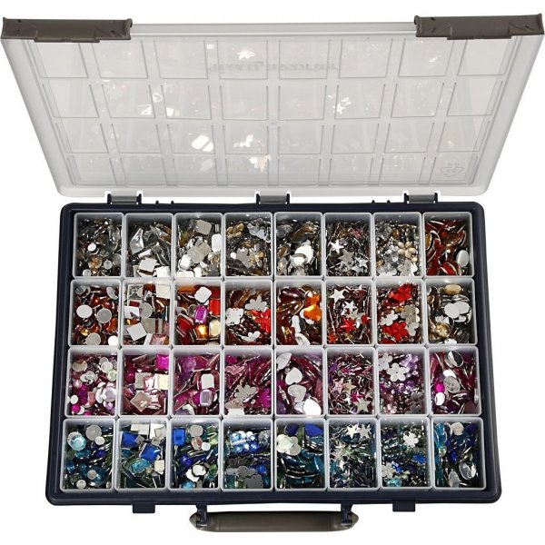 Strass - couleurs mlanges - 6-16 mm - 32 x 360 pcs