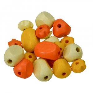 Perles en bois - mélange jaune 30 pcs. mélange de couleurs et de formes Perles en bois - mélange jaune 30 pcs. mélange de couleurs et de formes
