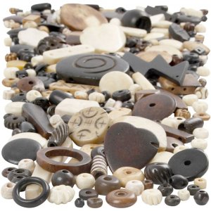 Perles naturelles mélangées de 5 à 30 mm - 300 g Perles naturelles mélangées de 5 à 30 mm - 300 g