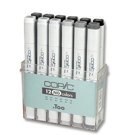 Set de marqueurs Copic - 12 stylos - Tons gris A2-NG Set de marqueurs Copic - 12 stylos - Tons gris A2-NG