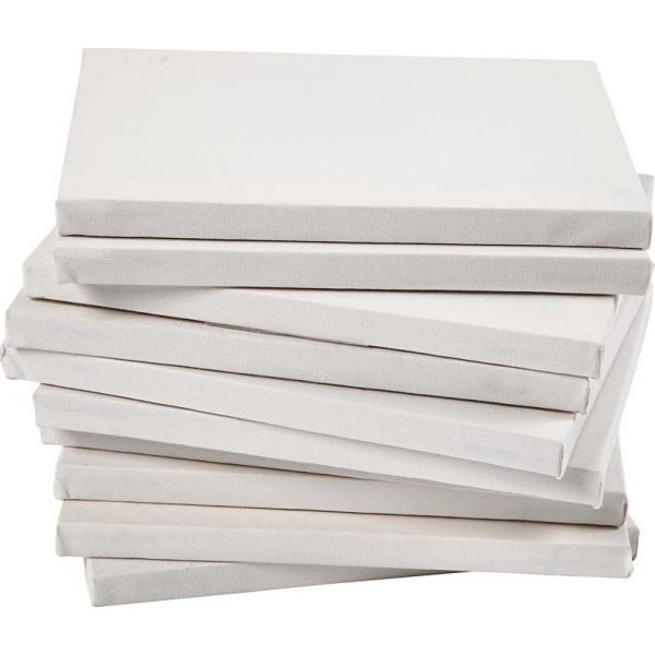 Toile - blanc - 18 x 24 cm - 40 pcs