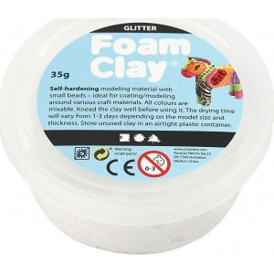 Foam Clay® - blanc - paillettes - 35 g Foam Clay® - blanc - paillettes - 35 g