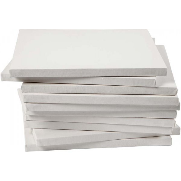 Toile - blanc - 30 x 30 cm - 40 pcs