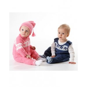 Patron tricot - Pull avec bordure à motif, pantalon et bonnet Patron tricot - Pull avec bordure à motif, pantalon et bonnet