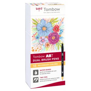 Lot de 18 feutres à double pointe Tombow ABT Basic 2 Lot de 18 feutres à double pointe Tombow ABT Basic 2