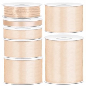 Ruban satin - 25 m - Blanc crème Ruban satin - 25 m - Blanc crème