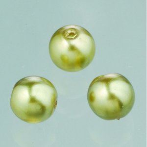 Perles de verre cire brillante 6 mm - vert olive 40 pcs. Perles de verre cire brillante 6 mm - vert olive 40 pcs.