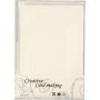 Carte passe-partout avec enveloppe - blanc cass - rectangulaire - 10 sets