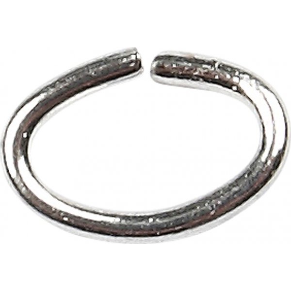 Anneaux ovales - plaqu argent - 50 pcs