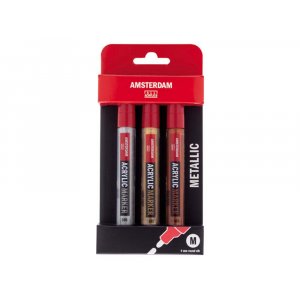 Marqueur Amsterdam Métallisé - 3 stylos Marqueur Amsterdam Métallisé - 3 stylos