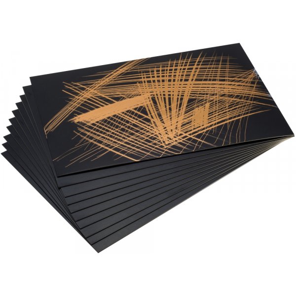 Feuille  gratter Or, paquet de 10