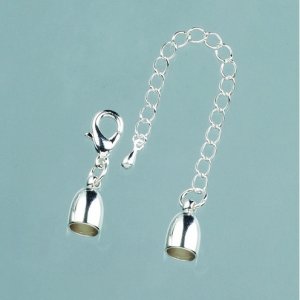 Embout ø 6 mm - 15 pcs - argenté avec chaîne Embout ø 6 mm - 15 pcs - argenté avec chaîne