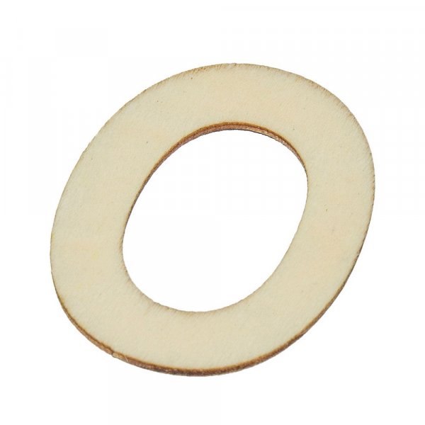 Lettres en bois non trait 40x2 mm - O