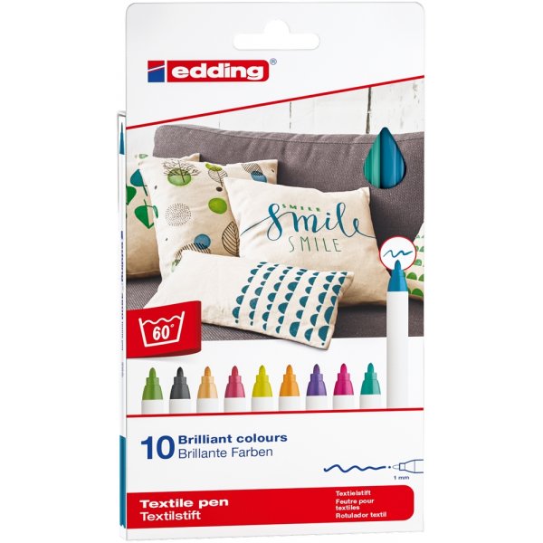 Edding 4600 Textile - Couleurs amusantes