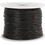 Cordon en cuir - noir - 1 mm - 50 m