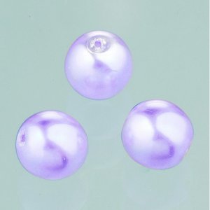 Perles de verre cire brillante 6 mm - violet bleu clair 40 pcs. Perles de verre cire brillante 6 mm - violet bleu clair 40 pcs.