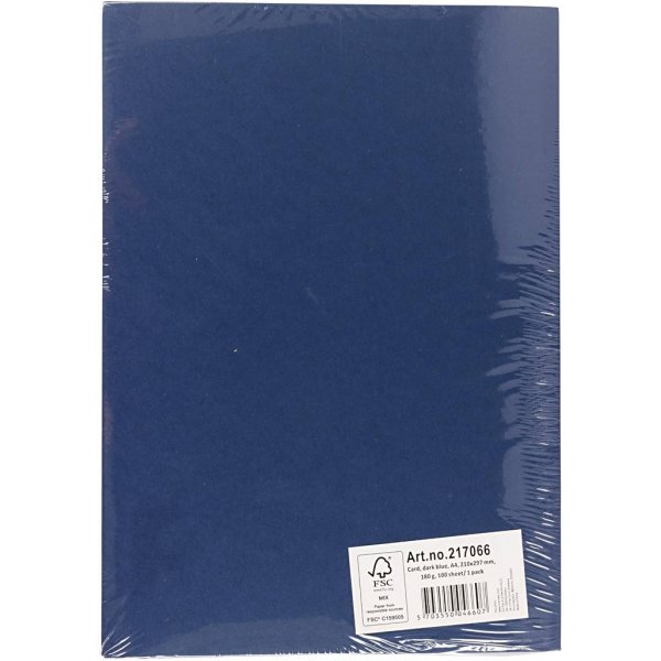 Carton coloré - bleu foncé - A4 - 180 g - 100 feuilles Carton coloré - bleu foncé - A4 - 180 g - 100 feuilles