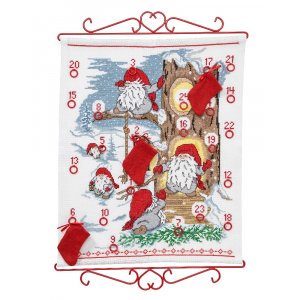 Kit de broderie Calendrier - Cabane dans les arbres de Noël Kit de broderie Calendrier - Cabane dans les arbres de Noël