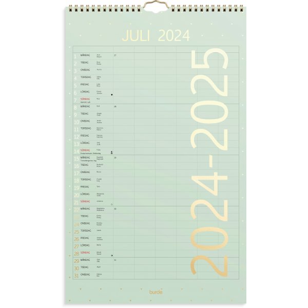 Calendrier familial 24/25 - Couleur