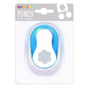 Fleur punch 2,5 cm - Bleu/blanc Fleur punch 2,5 cm - Bleu/blanc
