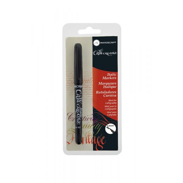 Marqueurs de calligraphie noirs - Moyen (2,5 mm)