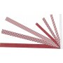 Bandes toiles - rouge - blanc - 6,5+11,5 cm - 60 bandes