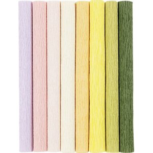 Papier crépon - couleurs pastel - 8 feuilles Papier crépon - couleurs pastel - 8 feuilles
