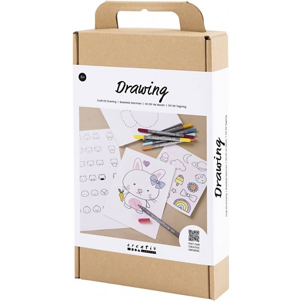 DIY Kit Draw - couleurs pastel - Figures mixtes