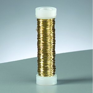 Fil de cuivre ø 0,18 mm - doré métallisé 25 m Fil de cuivre ø 0,18 mm - doré métallisé 25 m