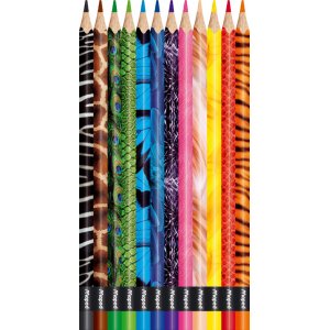 Coffret crayons de couleur - Maped - Color'peps 12 crayons motifs animaux Coffret crayons de couleur - Maped - Color'peps 12 crayons motifs animaux
