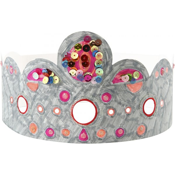 Couronnes en carton - blanches - 50 pcs Couronnes en carton - blanches - 50 pcs