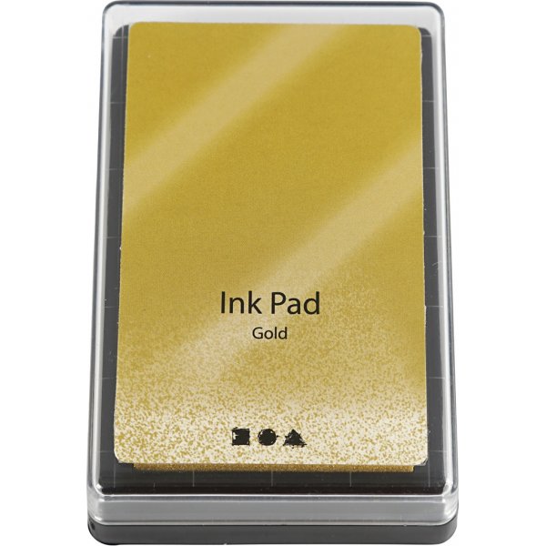Tampon encreur - 9 x 6 cm - doré Tampon encreur - 9 x 6 cm - doré