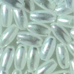 Perles de cire forme olive 4 x 8 mm - blanc 100 pcs. Perles de cire forme olive 4 x 8 mm - blanc 100 pcs.
