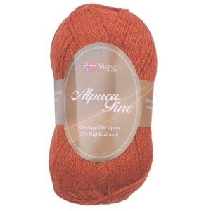 Fil Viking Alpaca Fine 50g - Orange foncé (654) Fil Viking Alpaca Fine 50g - Orange foncé (654)