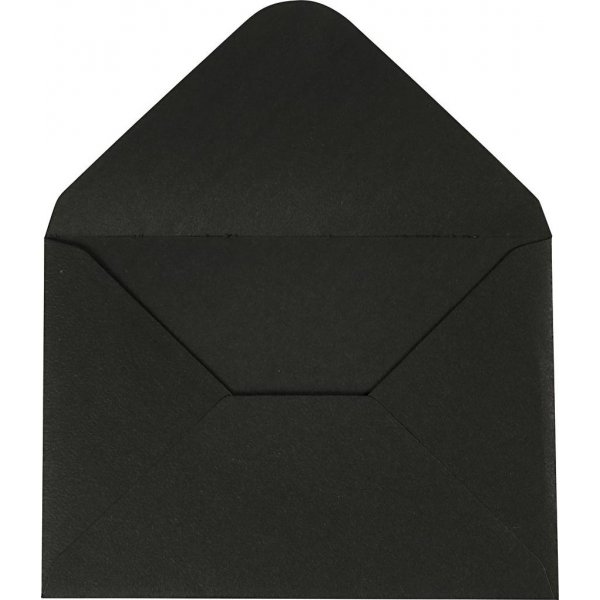 Enveloppe - noir - 11,5 x 16 cm - 10 pcs