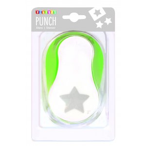 Punch étoile 5 cm - Vert/blanc Punch étoile 5 cm - Vert/blanc