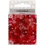 Perles plastiques  facettes Harmony - mixtes - harmonie rouge - 45 g