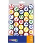 Timbres - lettres et chiffres - 35 pcs