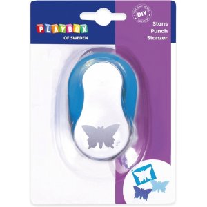 Punch papillon 2,5 cm - Bleu/blanc Punch papillon 2,5 cm - Bleu/blanc