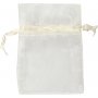 Sacs en organza - blanc cass - 10 pcs