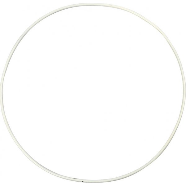 Anneau en mtal - blanc - 20 cm - 5 pcs